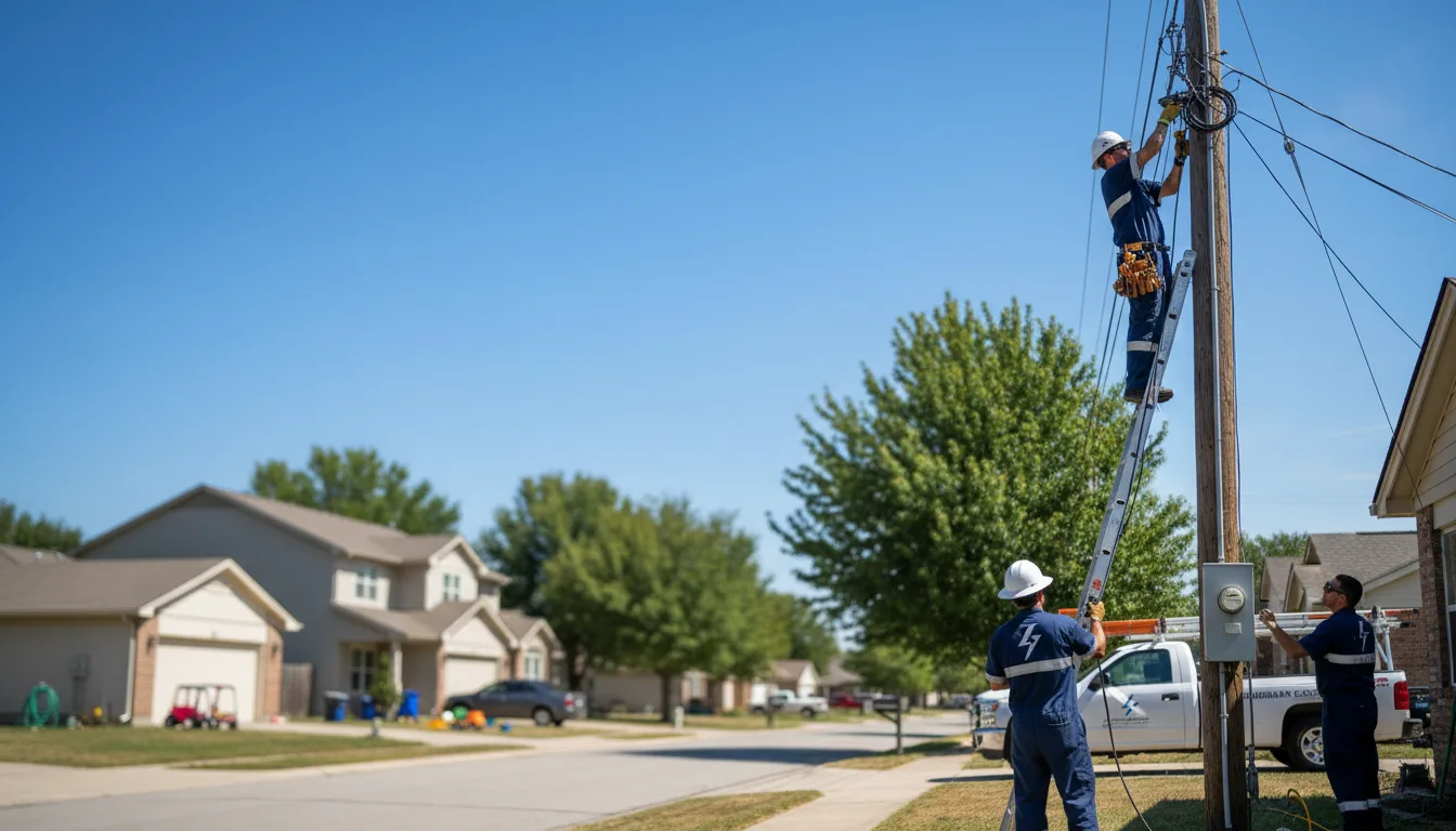 Residential electrician providing installation services in Porterfield, WI